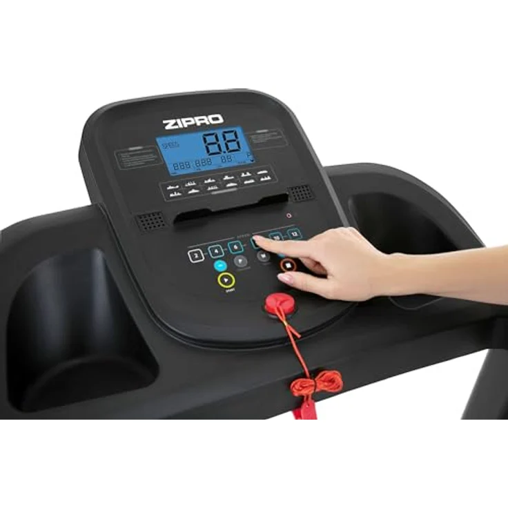 Zipro Laufband mit Steigung Tekno, Treadmill für Zuhause bis 14km/h, Walking Pad bis 120kg, klappbarer Heimtrainer mit 12+3 Trainingsprogrammen, Laufgerät 1.5-2.5 PS Motor, Steigung, LCD Display - Preisvergleich – Bild 3