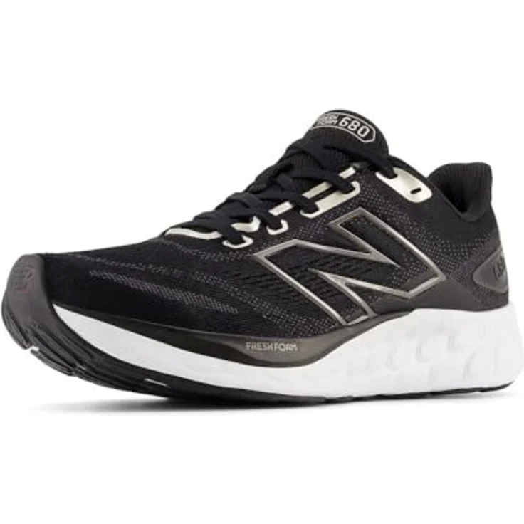New Balance W680 Damen Laufschuhe, Dämpfungstechnologie, atmungsaktive Materialien, Schwarz, Größe 41 – Bild 1