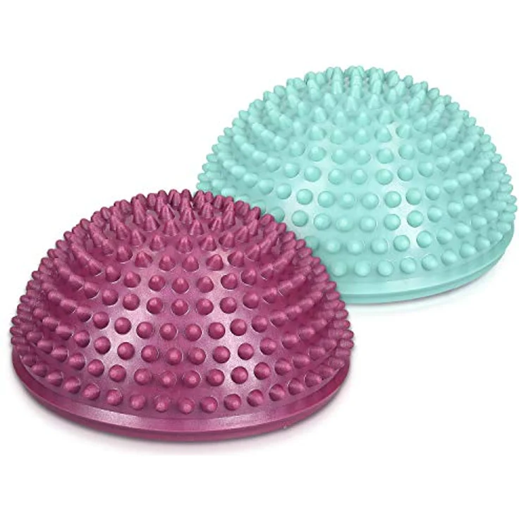 Navaris Balance-Igel Fitness Halbkugel mit Noppen - 2X Balance Igel Set - Sport Kissen für Balancetraining Koordinationstraining - versch. Farben – Bild 5