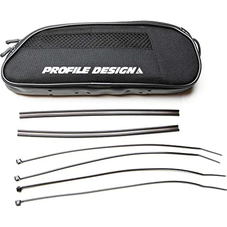 Profile Design TT E-Pack Lenkertaschen, Spritzwassergeschützt mit Doppelreißverschluss und Mesh-Taschen, Mehrfarbig, Einheitsgröße – Bild 3