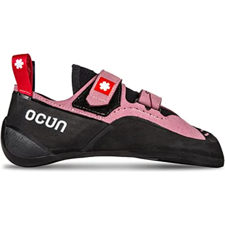 Ocun Striker QC, Herren Kletterschuhe für Einsteiger und Fortgeschrittene, rosa, mit elastischer Zunge und zwei Klettverschlüssen – Bild 3