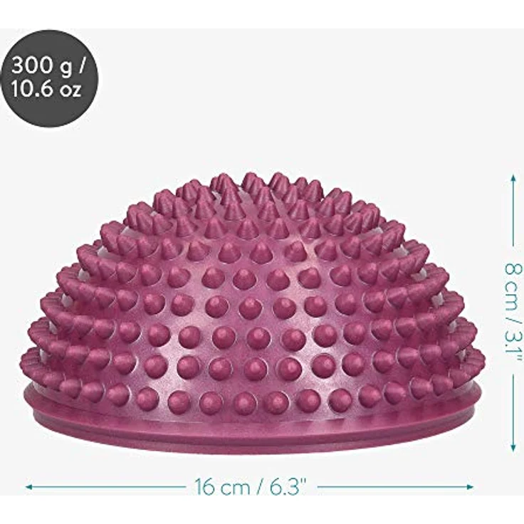 Navaris Balance-Igel Fitness Halbkugel mit Noppen - 2X Balance Igel Set - Sport Kissen für Balancetraining Koordinationstraining - versch. Farben – Bild 3