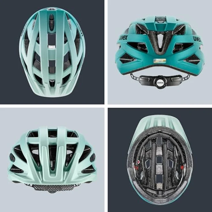 Uvex Sports i-vo cc, Velohelm für Herren und Damen, verstellbar 52-57 cm, jade-teal mat, mit integrierter Sonnenblende und 24 Belüftungsöffnungen – Bild 4