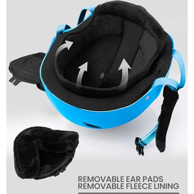 OutdoorMaster Kelvin Skihelm – Snowboardhelm mit ABS-Schale, EPS-Kern und 14 Belüftungsöffnungen, M, Blau – Bild 4