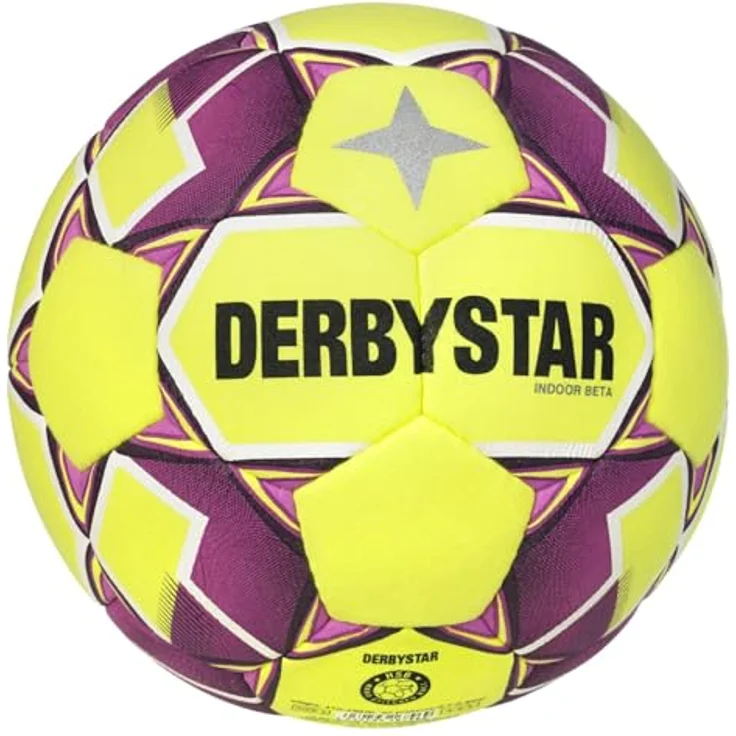 Derbystar Fussball Indoor Beta v24, Weiß, 5 - Hochwertiger Fußball für Indoor-Spiele – Bild 3