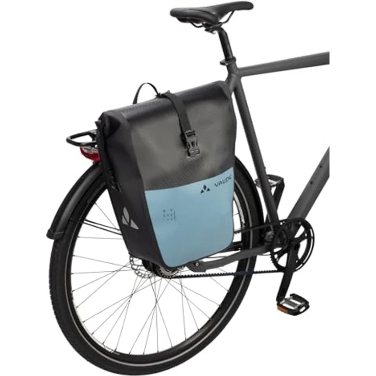 Vaude Aqua Back Single, 24 l Gepäckträgertasche, wasserdicht, recycelte Materialien, anpassbarer Rollverschluss, Fittingsystem QMR 2.0 – Bild 5