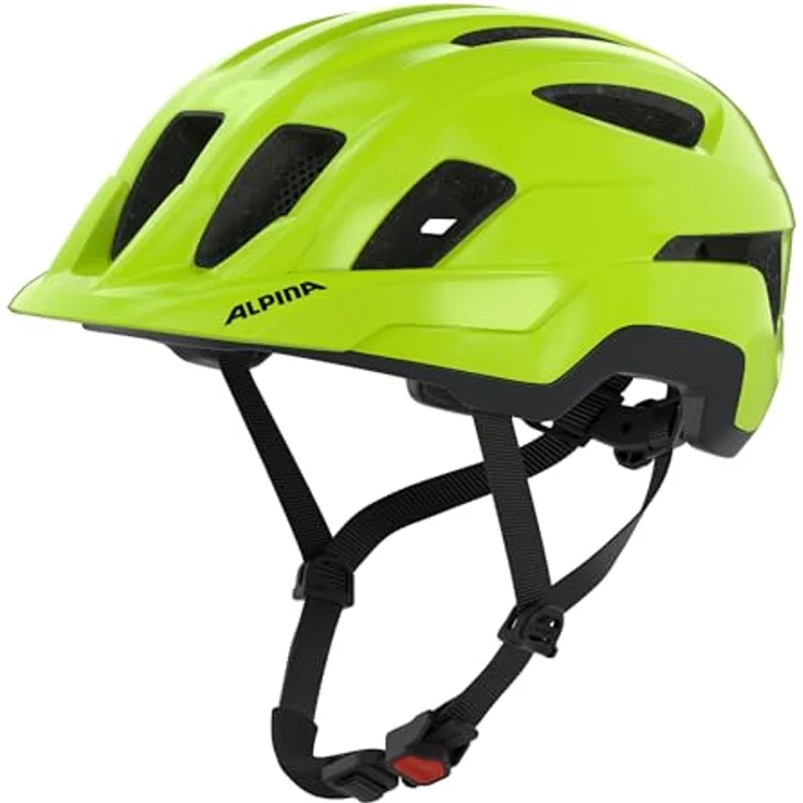 Alpina Paranus be-visible, glänzender Fahrradhelm mit stoßabsorbierender EPS-Innenschale, Größe 52-56 cm – Bild 1