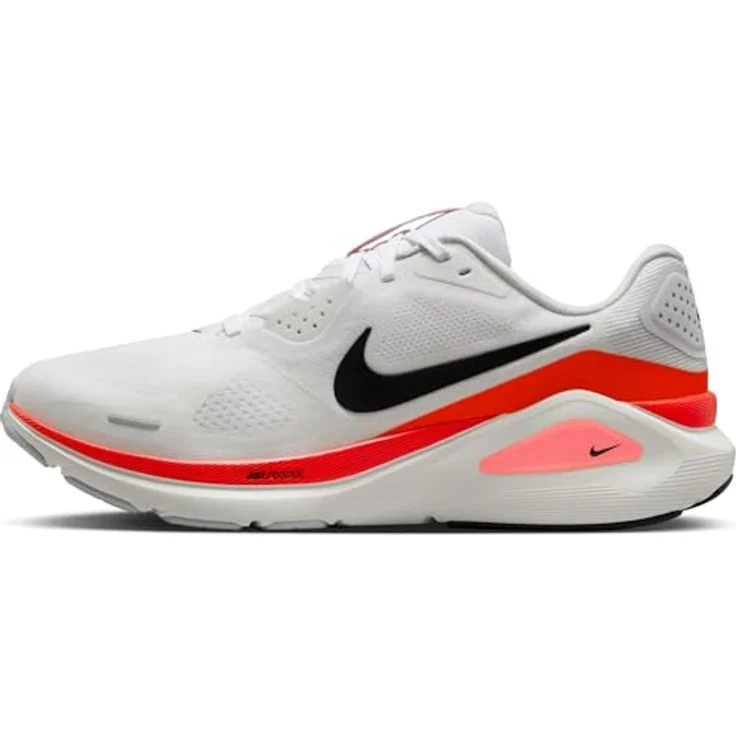 Nike Structure 26 Herren Laufschuh, stabile Dämpfung mit ReactX-Mittelsohle, Weiß, Größe 11.5 – Bild 1