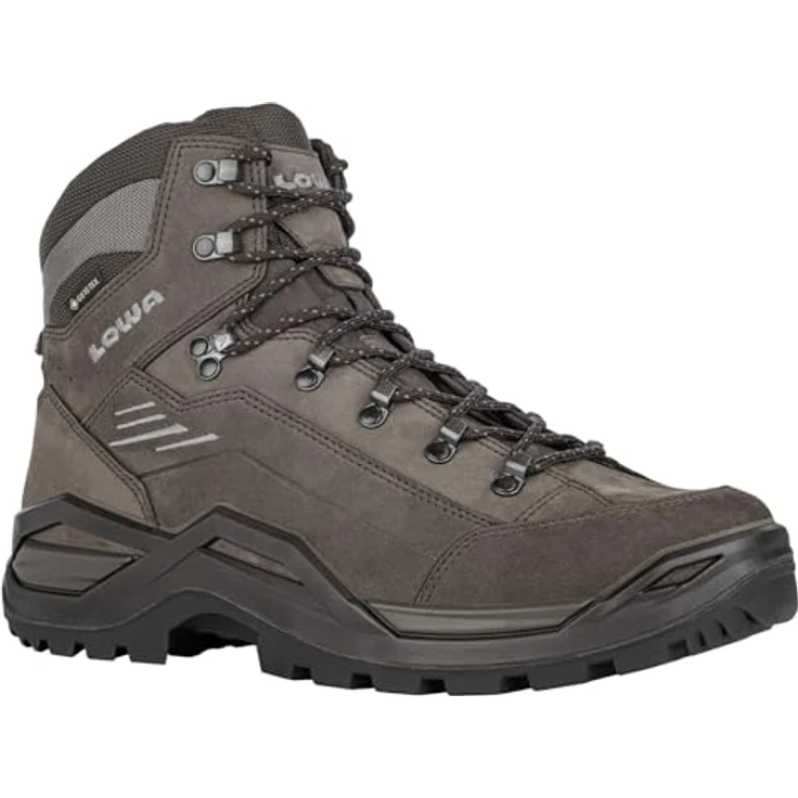 LOWA RENEGADE EVO GTX MID W, wasserdichte Wanderschuhe für breite Füße, espresso/seegras, 42.5 – Bild 4