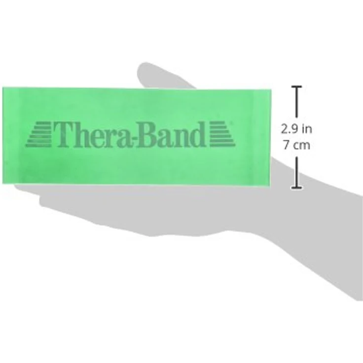 THERABAND Übungsband Loop, 7,6 cm x 30,5 cm (B x L), Ø 20 cm, Grün, Schwer, für untere Extremitäten, OneSize – Bild 3