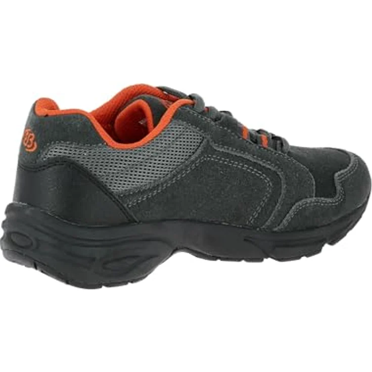 BRÜTTING Nordic Walking Schuh Circle, Veloursleder Outdoorschuh mit Gummi-Laufsohle und flexiblen Nyloneinsätzen, grau – Bild 4