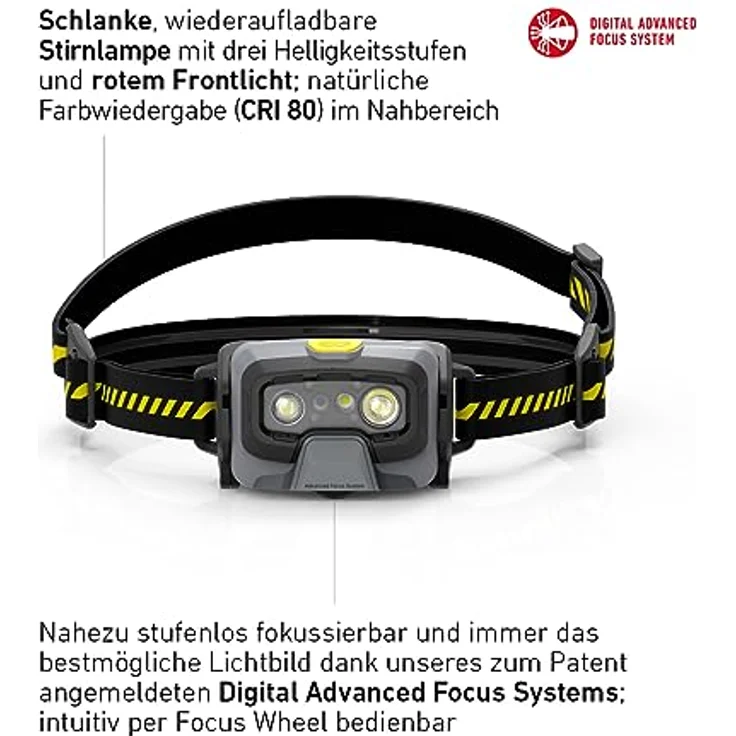 Ledlenser HF6R Work Stirnlampe Led wiederaufladbar | LED Kopflampe 800 Lumen wasserdicht mit Rotlicht | Outdoor Stirnleuchte IP68 | Aluminium Frontgehäuse | German Design & Engineering – Bild 2