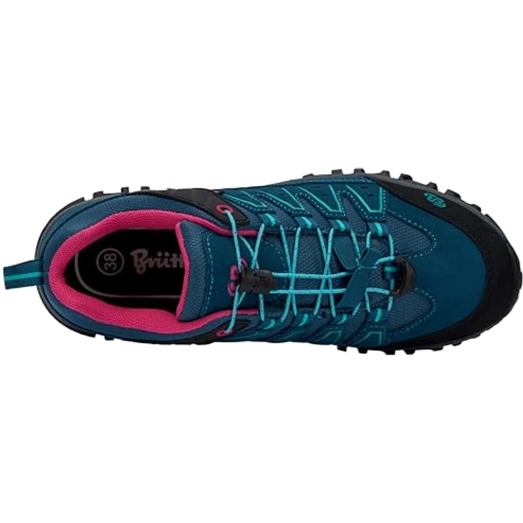 Brütting Mount Pinos Kids Low, Wanderschuh mit wasserdichter Comfortex-Klimamembran, Veloursleder und Nylon, Größe 37 – Bild 3