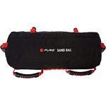 Pure2Improve Sandsack, Schwarz/Rot, 20kg (4X 5kg Einzelsäcke) - Verstellbares Gewicht, Hochwertiges Nylon Material, 6 bequeme Griffe