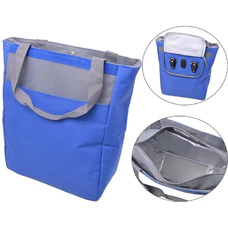 Diedrich Filmer GmbH Gepäckträgertasche Kühltasche isoliert 20L, mit Halterung, Blau, für Fahrrad Gepäckträger und E-Bike – Bild 2