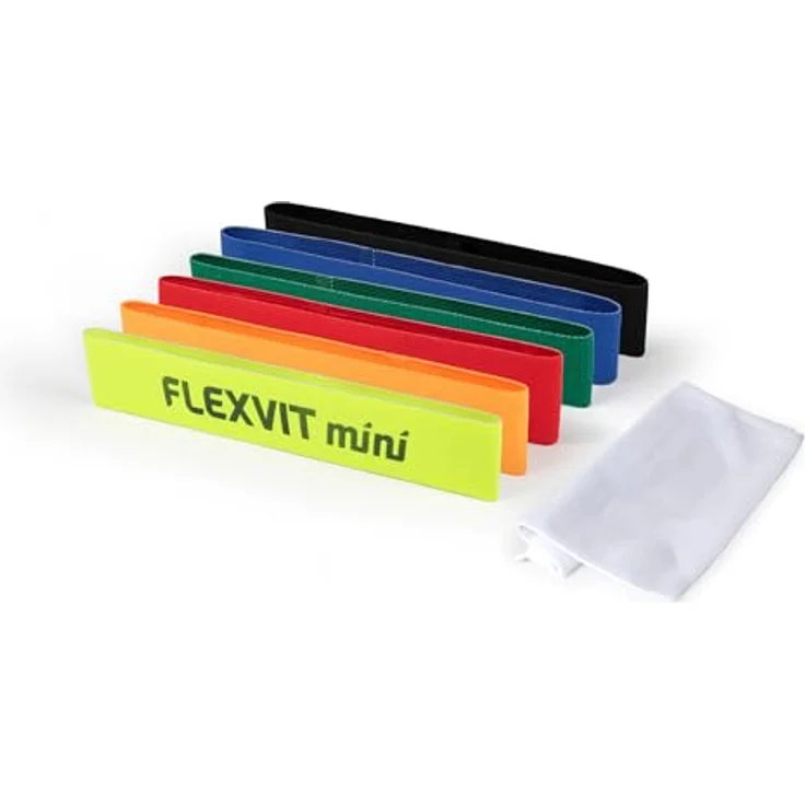 FLEXVIT Mini 6er Set All in - Widerstandsband-Set für alle Fitnesslevel, hautfreundlich & robust, Made in Germany, ideal für Anfänger und Profis – Bild 1