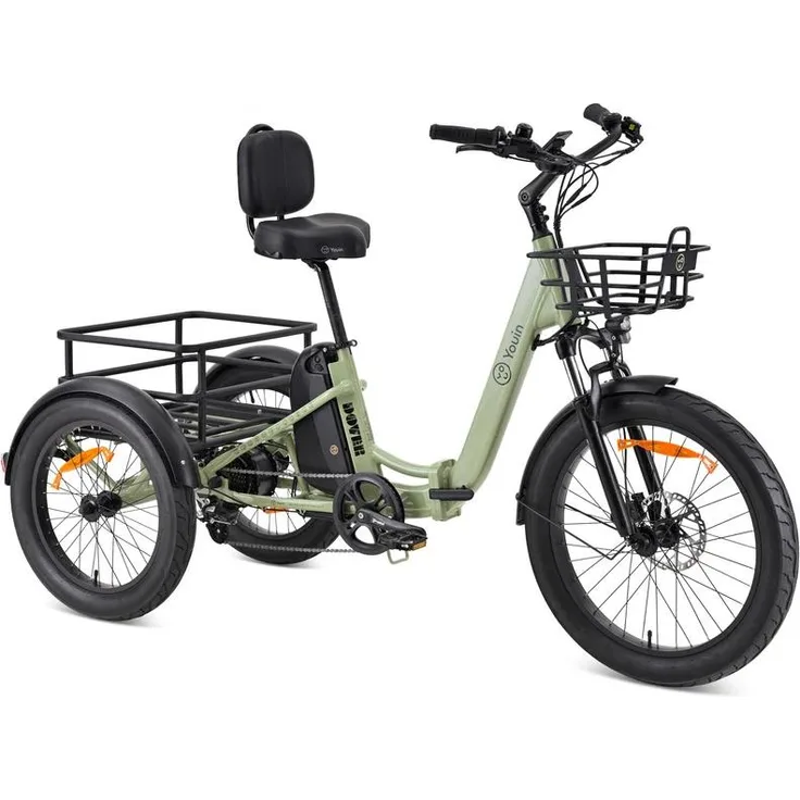 PixelPilot Dover Faltbares Elektro-Lastendreirad 250W, 57Nm, bis 100 km Reichweite, 24/20 Zoll Fat Tire, 7-Gang, bis 200 kg, Aluminiumrahmen