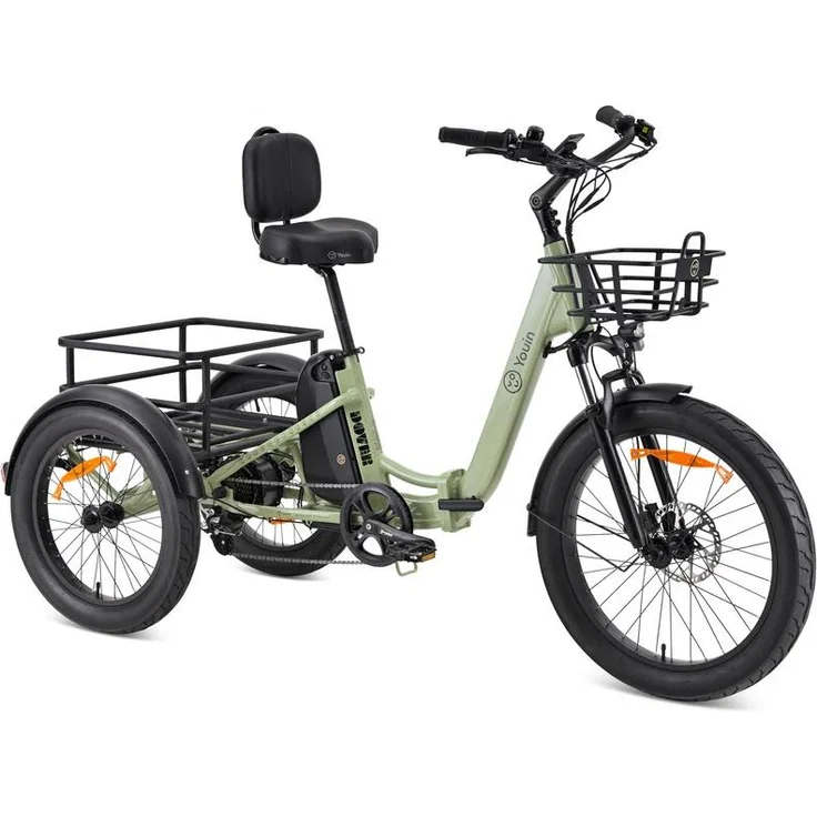 PixelPilot Dover Faltbares Elektro-Lastendreirad 250W, 57Nm, bis 100 km Reichweite, 24/20 Zoll Fat Tire, 7-Gang, bis 200 kg, Aluminiumrahmen