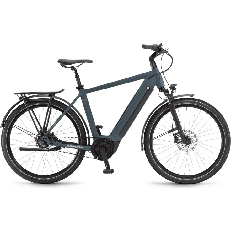 Winora Sinus R8Ef, E-Bike mit Bosch Performance Motor, 500Wh Akku, 8-Gang Nabenschaltung, graublau matt, RH 60/XL