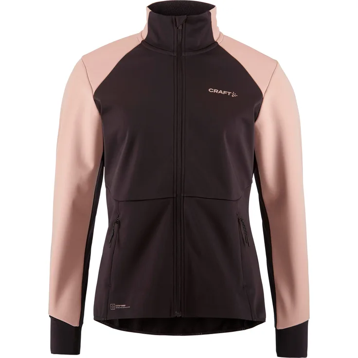 Craft W Jacke CORE Nordic Training M, Skijacke aus wind- und wasserdichtem 3-Lagen-Material, elastisch mit Fleece-Kragen und zwei Seitentaschen