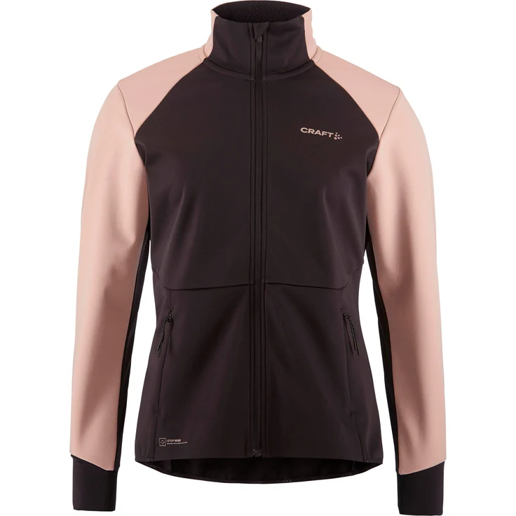 Craft W Jacke CORE Nordic Training M, Skijacke aus wind- und wasserdichtem 3-Lagen-Material, elastisch mit Fleece-Kragen und zwei Seitentaschen