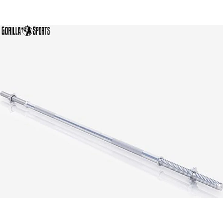 GORILLA SPORTS® Langhantelstange - Ø 30 mm, 150 cm / 180 cm / 200 cm lange, mit 2 Sternverschlüssen, bis 200kg Belastbar, aus Chrom - Langhantel, Hantelstange, Hantel, Langhantel-Stange – Bild 3