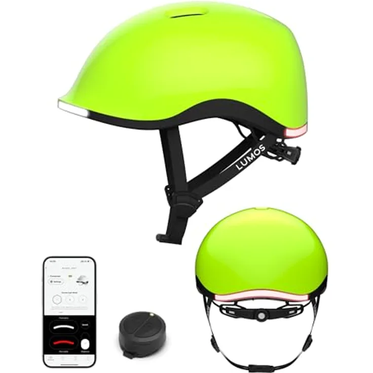 Lumen Labs Nyxel unisex Modell 2026 M Fahrradhelm, 55-59 cm, gelb - Farbe flux, mit integrierten Blinkern und RGB LEDs