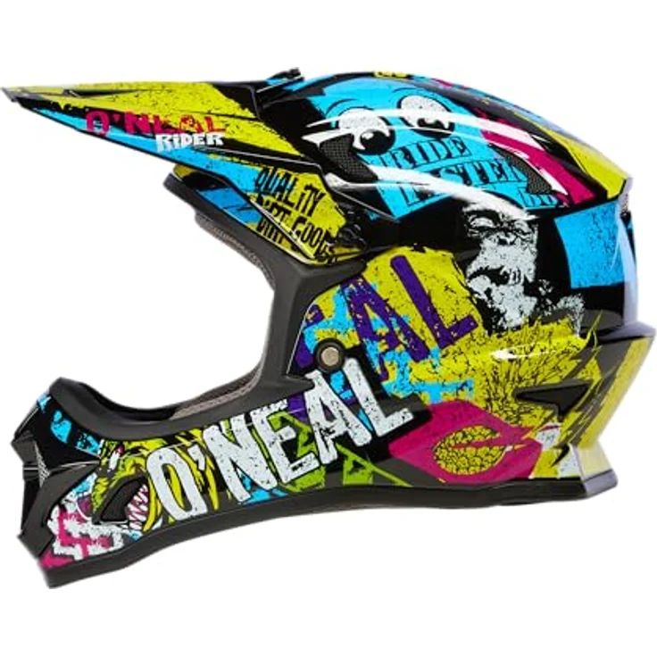O'NEAL Kids Bike Helm Sonus Riotulti M, Sicherheit und Komfort für Kinder, 48/50 cm, mehrfarbig mit optimierter Belüftung – Bild 3
