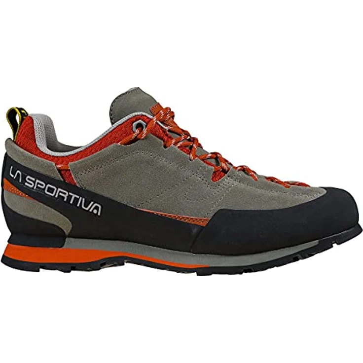 La Sportiva Boulder X Zustiegsschuhe, grippige Klettersohle, Sämischleder, clay/saffron, EU 41,5 – Bild 1