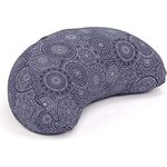 Bodhi | Yogi MOND Meditationskissen Mandala | Maharaja Collection | Yoga & Meditation | Yogakissen gemustertes Halbmond-Kissen mit Buchweizen-Füllung und abnehmbarem Bezug aus Baumwolle, blau - Preisvergleich