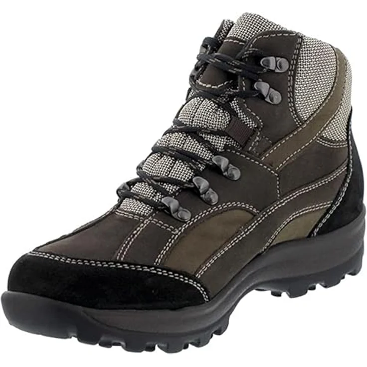 Waldläufer HOLLY Bootie, Outdoor-Schnürstiefel aus Nubukleder/Torrix, schwarz/brasil/terra, Weite H, wasserabweisend, herausnehmbares Fußbett – Bild 1