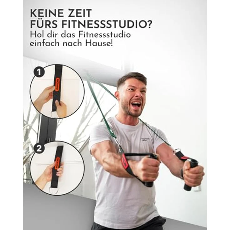 NEOLYMP Türanker für Fitnessbänder, Klimmzugbänder und Therapiebänder, schaumstoffgepolstert, vielseitig einsetzbar, mit E-Book für Trainingsanleitungen – Bild 4