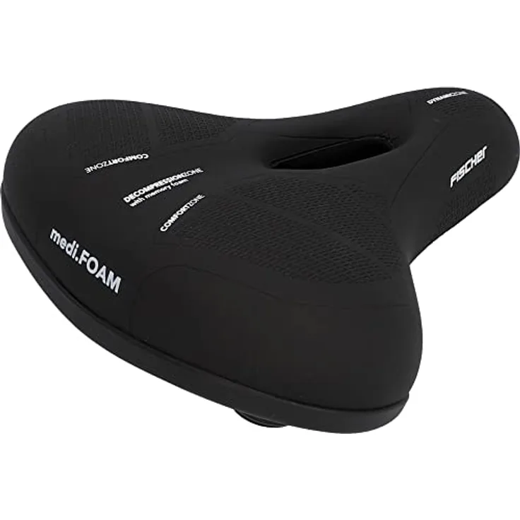 Fischer R.E.Med. Fahrradsattel, ergonomisch mit Memory-Foam-Einlage für Touren- & Cityräder