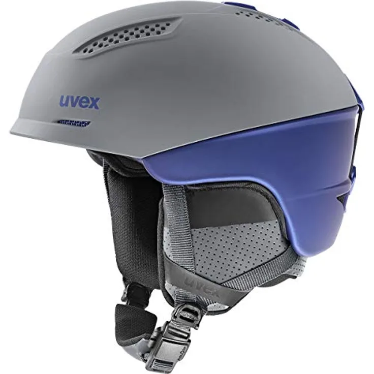 Uvex Ultra pro Skihelm, individuelle Größenanpassung, Magnetverschluss, Grey/Ink, 55-59 cm