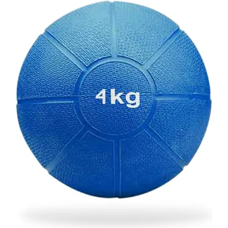 Matchu Sports | Medizinball | Medicine Ball | Vollgummi | Durchmesser 21 cm | 4KG | Blau – Bild 1