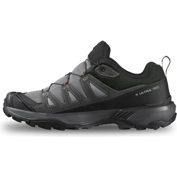 Salomon X ULTRA 360 LTR, Wasserdichter Wanderschuh mit flexibler Schnürung und profilierten Gummi-Sohlen, schwarz – Bild 3