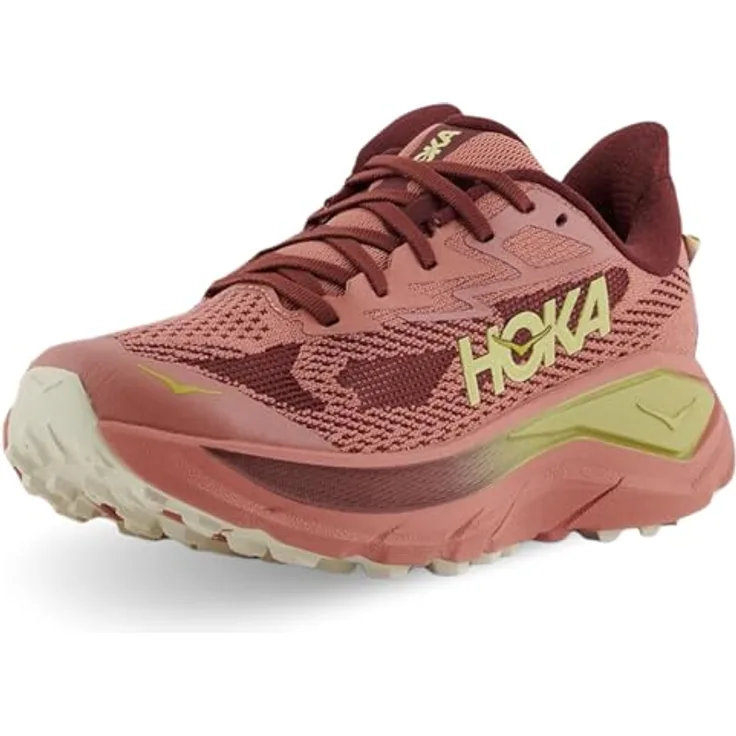 Hoka One One Challenger 8 CRVL, Trailrunning Laufschuh mit Gummisohle und atmungsaktivem Mesh, Blush / Dark Cedar, Größe 37 1/3