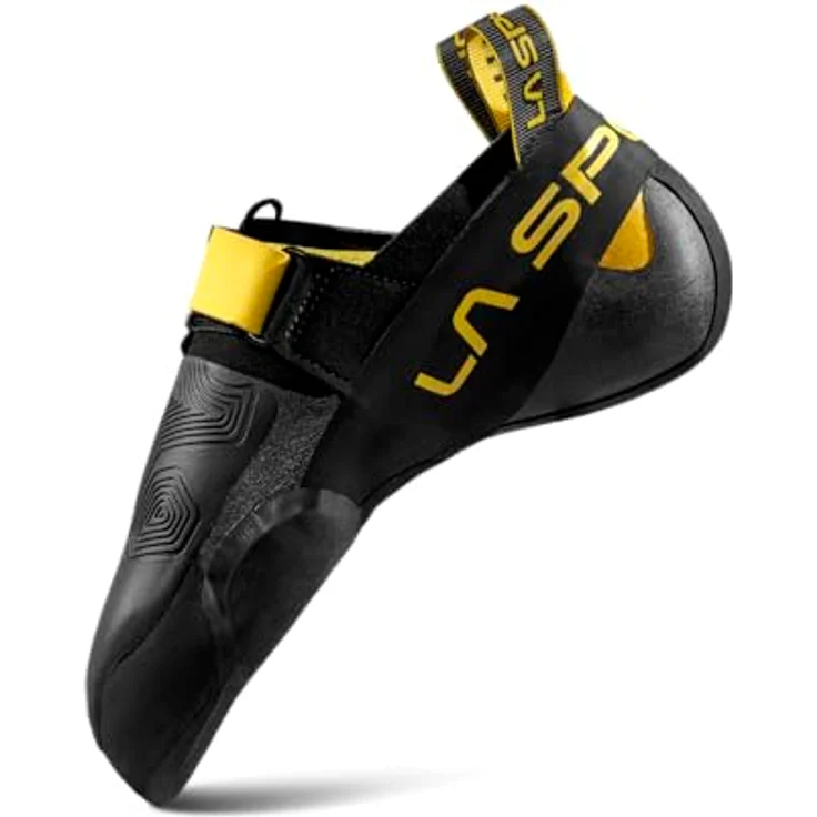 LA SPORTIVA Theory Kletterschuhe, Vibram XS-Grip2 Sohle, Mikrofaser/Velourleder, Gelb/Schwarz, Größe 45,5 – Bild 4