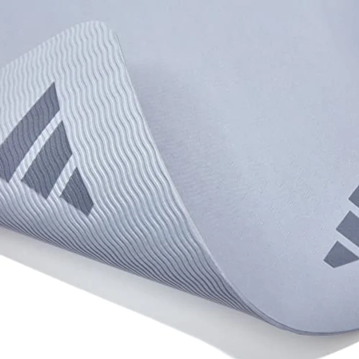 Adidas PUCHAN-LM Premium Yogamatte, 5mm dick, TPE/EVA, Silber Violett, anti-rutsch Oberfläche – Bild 3