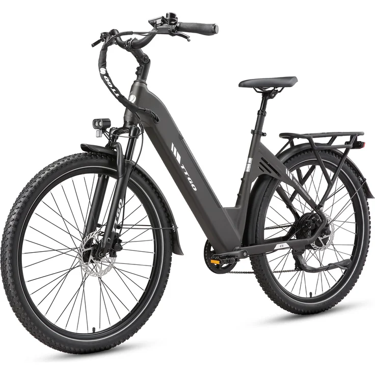 VANKEL E-Bike Cityrad 28x2,4 Zoll, 110 km Reichweite, 70 Nm Hinterradmotor, Shimano 7 Gang, ZOOM Federsattelstütze, 648 Wh, Tiefeinstieg