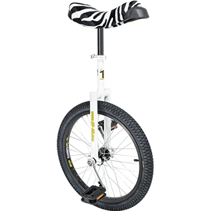 QU-AX Luxus Einrad - Weiß, One Size, Flatcrowngabel, ergonomische Sattel mit integrierter Griffmulde und austauschbaren Parechocs – Bild 1