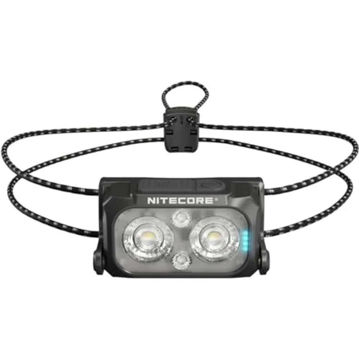 Nitecore NU25 MCT UL, ultraleichte USB-C Stirnlampe mit 400 Lumen, 132 m Reichweite, Nachtsicht und Rotlicht, schwarz – Bild 1