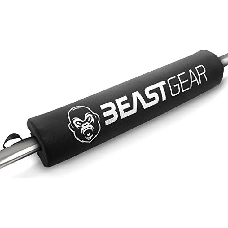 Langhantel-Nackenpolster von Beast Gear - Hochleistungspolster mit sicherem Schloss. Für Schulter-, Nacken-, Rücken- und Hüftschutz bei Kniebeugen und Hüftstößen. Für olympische und Standardhanteln.