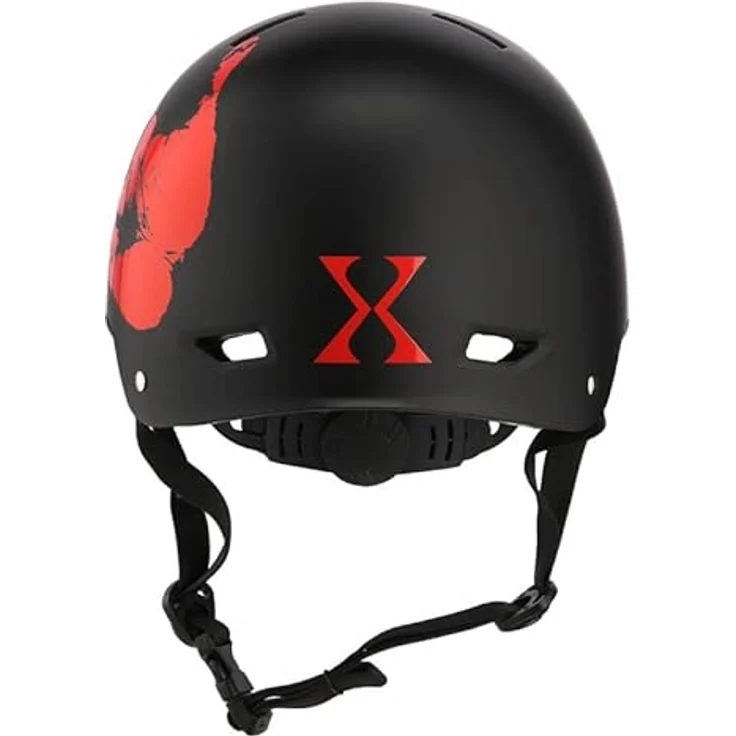 Nils Extreme MTW03 Fahrradhelm, Skaterhelm mit Größenanpassung für Fahrrad und Roller, schwarz, L – Bild 5