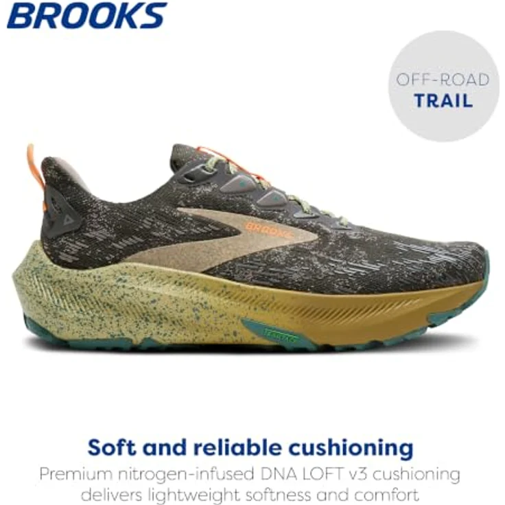 Brooks Ghost Trail, Herren Trailrunningschuh in Grey/Black/Nightlife, Größe 46 – Bild 2