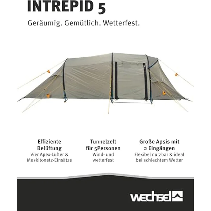 Wechsel Intrepid 5 Travelline, Tunnelzelt für 5 Personen, leichtes Aluminium, 5.90 kg – Bild 2