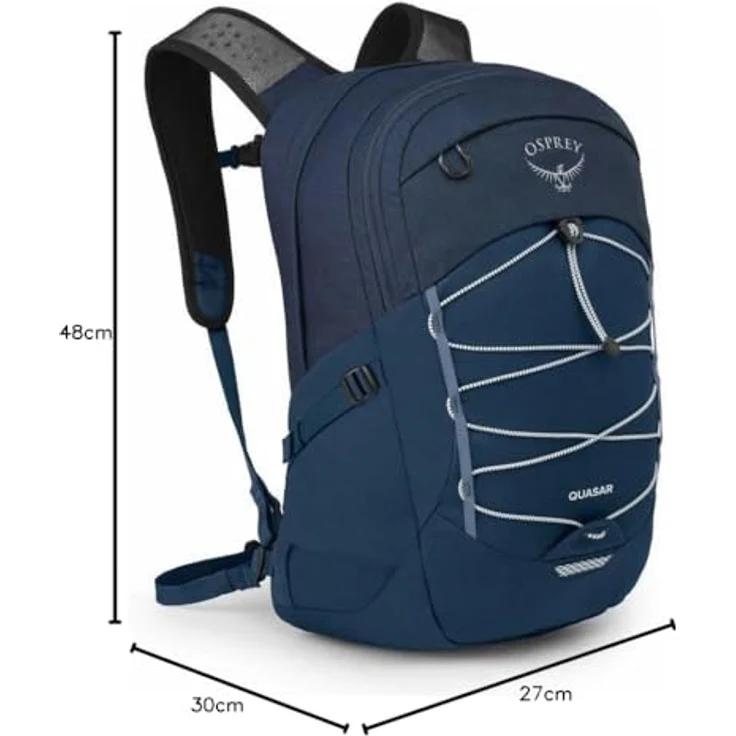 Osprey Quasar Rucksack für Lifestyle, unisex Reverie Green/Cetacean Blue O/S, mit Laptop-Fach und elastischen Flaschenhaltern – Bild 2