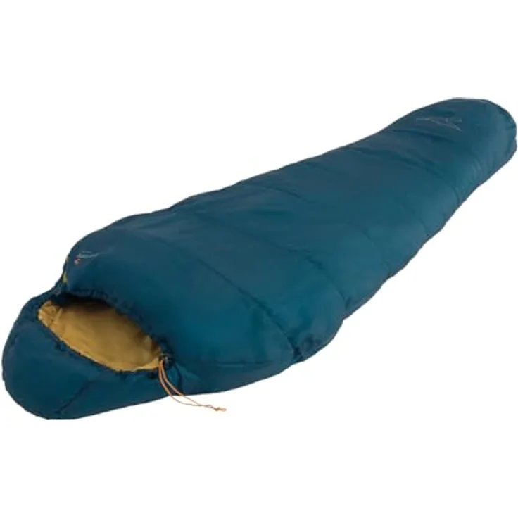 Easy Camp Falcon II, Mummy Schlafsack mit Komforttemperatur bis -1°C, leicht 1,36 kg, Kapuze, Zwei-Wege-Reißverschluss