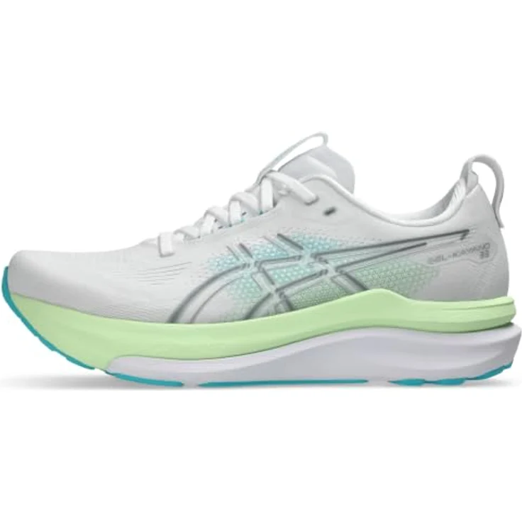 Asics GEL-KAYANO 33, Laufschuhe für Überpronierer mit atmungsaktivem Obermaterial, weiß, Größe 45 – Bild 1