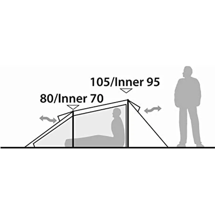 Robens Arch 2, Tunnelzelt für 2 Personen, 2.30 kg, konisch zulaufendes Design mit Vorraum – Bild 4